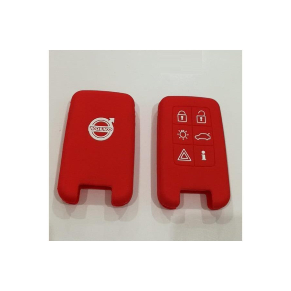  Volvo İçin Uyumlu Silikon Anahtarlık Kırmızı