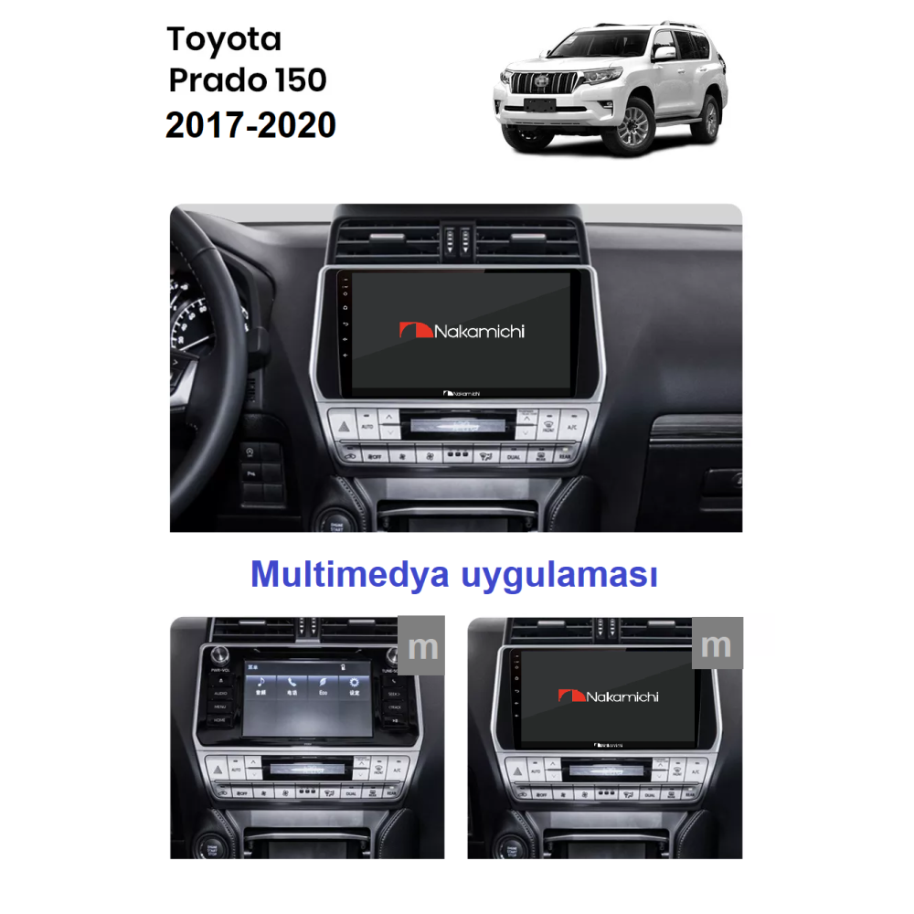 Toyota Prado (2017-2020) | Android Multimedya Navigasyon Sistemi