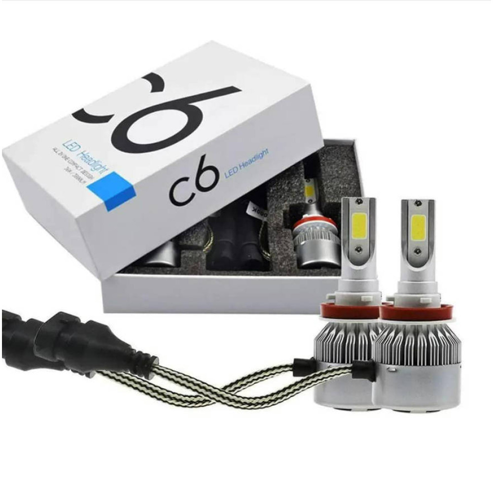 C6 LED Far Ampulü 6000K-Yakın/Uzun Işık H4 H7 H8 H9 H11 H13 9004 9005 9006 9007 Uyumlu Sis Lambası