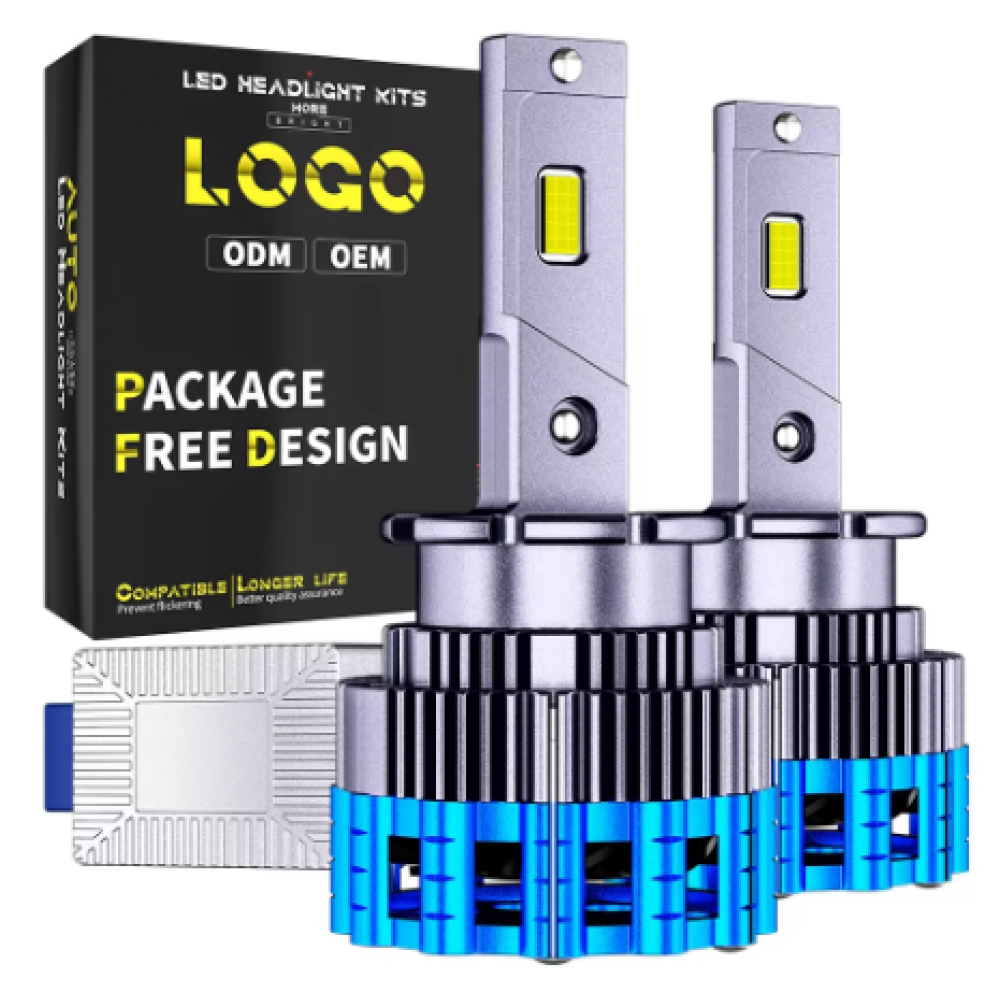 Süper Parlak LED Far Ampulü-Tak&Çalıştır Gündüz Farları Kolay Kurulum Dayanıklı IC Çip Otomobil Far Lambası