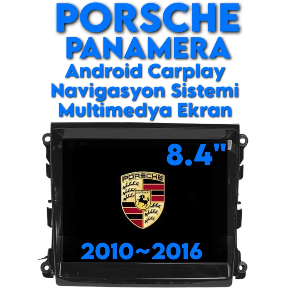 Porsche Panamera 970 8.4 inç Android 15 Carplay Multimedya Ekran Navigasyon Sistemi 4GB RAM 64GB ROM 2010 2011 2012 2013 2014 2015 2016