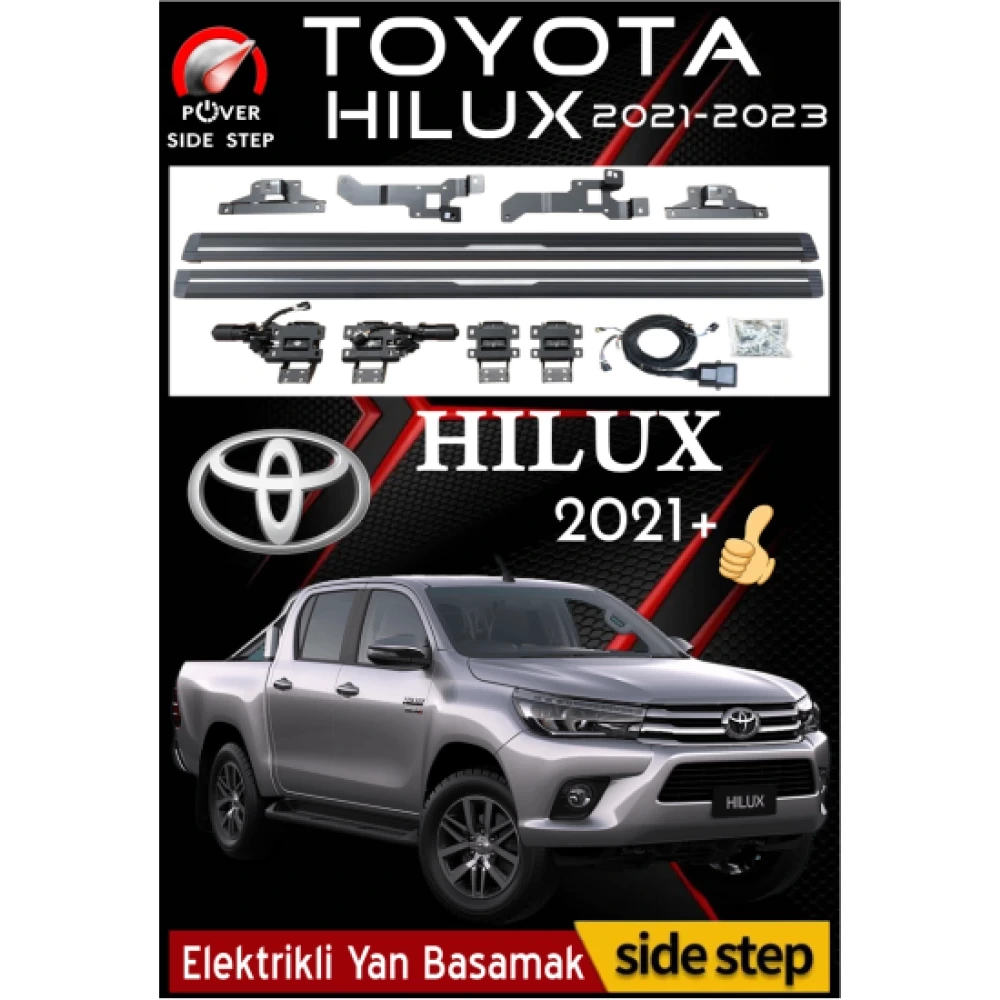 Toyota Hilux 2021-2023 Otomatik Elektrikli Yan Basamak